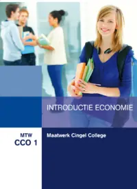 Omslag van het leerwerkboek voor 'Maatwerk' met de titel 'Maatwerk Cingel College: Introductie economie'