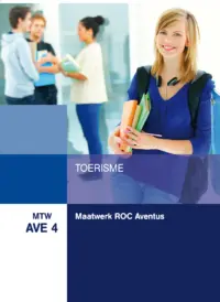 Omslag van het leerwerkboek met de titel 'Maatwerk ROC Aventus: Toerisme'