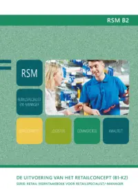 Omslag van het leerwerkboek voor 'Mbo: Retail' met de titel 'De uitvoering van het retailconcept'