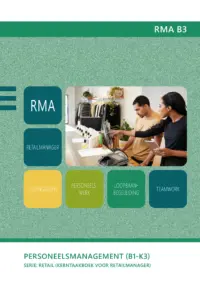 Omslag van het leerwerkboek voor 'Mbo: Retail' met de titel 'Personeelsmanagement in de retail'