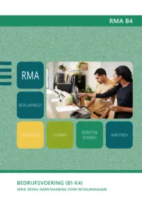 Omslag van het leerwerkboek voor 'Mbo: Retail' met de titel 'Bedrijfsvoering in de retail'