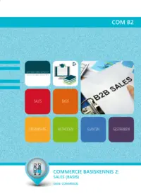 Omslag van het leerwerkboek met de titel 'Commerci&euml;le basiskennis 2: Sales (basis) niveau 3/4'