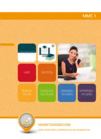 Omslag van het leerwerkboek voor 'Mbo: Evenementenorganisatie' met de titel 'Marktonderzoek'