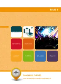 Omslag van het leerwerkboek voor 'Mbo: Evenementenorganisatie' met de titel 'Zakelijke events'
