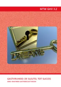 Omslag van het leerwerkboek voor 'Mbo: Bediening' met de titel 'Maatwerk Gastheer-Gastvrouw: Gastvrijheid: de sleutel tot succes'