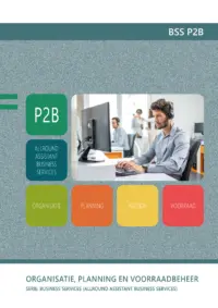 Omslag van het leerwerkboek voor 'Mbo: Business services' met de titel 'Allround Assistant Business Services: Organisatie, planning  en voorraadbeheer'