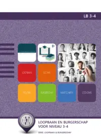 Omslag van het leerwerkboek voor 'Mbo: Loopbaan en burgerschap' met de titel 'Loopbaan en burgerschap 3-4'
