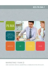 Omslag van het leerwerkboek voor 'Mbo: Business services' met de titel 'Marketing &amp; Communication Specialist: Marketing 1'