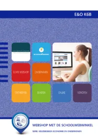 Omslag van de digitale licentie van het leerwerkboek voor 'Vmbo: Economie & ondernemen' met de titel 'E-licentie: Webshop met De Schoolwebwinkel'