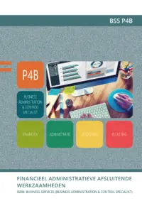 Omslag van het leerwerkboek voor 'Mbo: Business services' met de titel 'Business Administration & Control Specialist: financieel administratieve afsluiting'