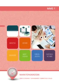 Omslag van het leerwerkboek met de titel 'Marktonderzoek'