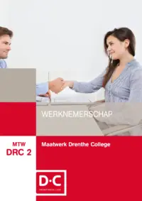 Omslag van het leerwerkboek voor 'Maatwerk' met de titel 'Maatwerk Drenthe College, Werknemerschap'