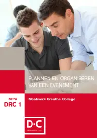 Omslag van het leerwerkboek voor 'Maatwerk' met de titel 'Maatwerk Drenthe College, Plannen en organiseren'