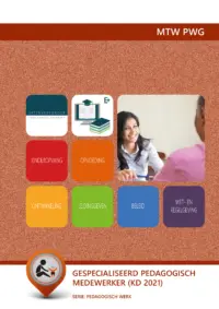 Omslag van het leerwerkboek met de titel 'Pedagogisch werk: Gespecialiseerd pedagogisch medewerker (KD 2021)'