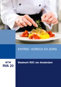 Omslag van het leerwerkboek voor 'Maatwerk' met de titel 'Entree: horeca en zorg'