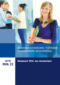 Omslag van het leerwerkboek voor 'Maatwerk' met de titel 'Basisvaardigheden, Toerisme (onderwerp reisleiding)'