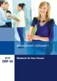 Omslag van het leerwerkboek met de titel 'Maatwerk De Rooi Pannen: Management, leerjaar 1'