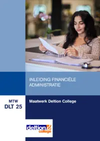 Omslag van het leerwerkboek voor 'Maatwerk' met de titel 'Maatwerk Deltion College: Inleiding financi&euml;le administratie'