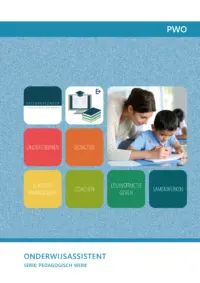Omslag van de digitale licentie van het leerwerkboek voor 'Mbo: Pedagogisch werk' met de titel 'E-licentie: Pedagogisch werk: Onderwijsassistent'