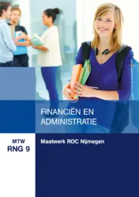 Omslag van het leerwerkboek voor 'Maatwerk' met de titel 'Maatwerk ROC Nijmegen: Financiën & administratie'