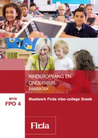 Omslag van het leerwerkboek voor 'Maatwerk' met de titel 'Maatwerk Firda Sneek: Kinderopvang en onderwijs: Basisboek'
