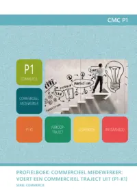 Omslag van het leerwerkboek voor 'Mbo: Commercie' met de titel 'Commercieel medewerker: Voert een commercieel traject uit'