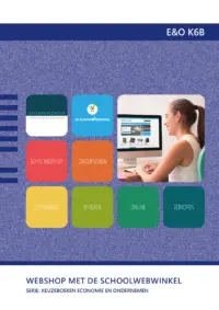 Omslag van het leerwerkboek voor 'Vmbo: Economie & ondernemen' met de titel 'Webshop met De Schoolwebwinkel'