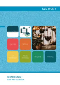 Omslag van het leerwerkboek voor 'Mbo: Keuzedelen' met de titel 'Keuzedeel - Wijnkennis 1'