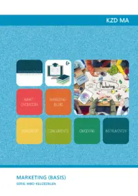 Omslag van het leerwerkboek voor 'Mbo: Keuzedelen' met de titel 'Keuzedeel - Marketing (basis)'