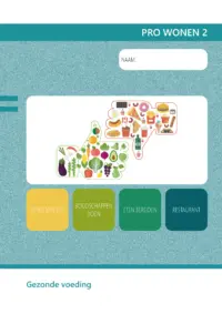 Omslag van het leerwerkboek voor 'Praktijkonderwijs' met de titel 'Gezonde voeding'