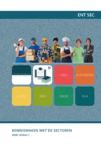 Omslag van het leerwerkboek voor 'Mbo: Entree-opleidingen' met de titel 'Kennismaken met de sectoren'