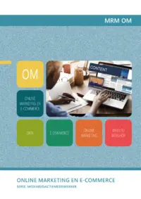 Omslag van het leerwerkboek voor 'Mbo: Commercie' met de titel 'Online marketing en E-commerce'