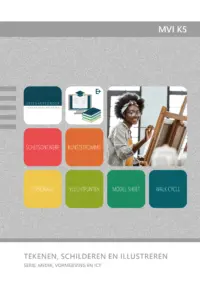 Omslag van de digitale licentie van het leerwerkboek voor 'Vmbo: Media, vormgeving & ICT' met de titel 'E-Licentie: Tekenen, schilderen en illustreren'