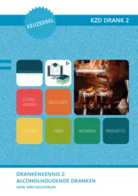 Omslag van de digitale licentie van het leerwerkboek voor 'Mbo: Keuzedelen' met de titel 'E-Licentie: Keuzedeel: Drankenkennis 2, alcoholhoudende dranken'