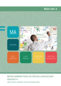 Omslag van het leerwerkboek voor 'Mbo: Retail' met de titel 'Retailmarketing en retaillandschap'