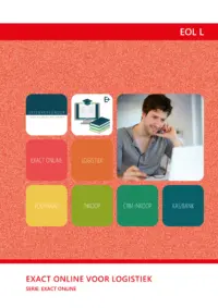 Omslag van het leerwerkboek voor 'Mbo: Logistiek' met de titel 'Exact Online: Logistiek'