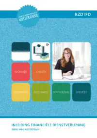 Omslag van het leerwerkboek voor 'Mbo: Keuzedelen' met de titel 'Keuzedeel: Inleiding financi&euml;le dienstverlening'