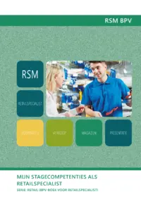 Omslag van het leerwerkboek voor 'Mbo: Retail' met de titel 'BPV-boek retailspecialist (niveau 3)'