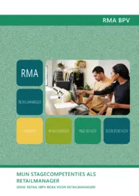 Omslag van het leerwerkboek voor 'Mbo: Retail' met de titel 'BPV-boek retailmanager'
