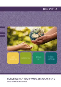 Omslag van het leerwerkboek voor 'Vmbo: Loopbaanoriëntatie- en begeleiding' met de titel 'Burgerschap voor VO, leerjaar 1 en 2'