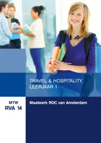 Omslag van de digitale licentie van het leerwerkboek voor 'Maatwerk' met de titel 'Travel & hospitality, leerjaar 1 (e-licentie)'