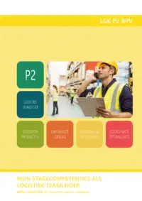 Omslag van het leerwerkboek voor 'Mbo: Logistiek' met de titel 'Mijn stagecompetenties als logistiek teamleider'