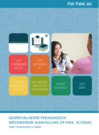 Omslag van het leerwerkboek voor 'Mbo: Pedagogisch werk' met de titel 'Pedagogisch werk: Gespecialiseerd pedagogisch medewerker (aanvulling op PWK)'