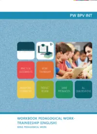 Omslag van de digitale licentie van het leerwerkboek voor 'Mbo: Pedagogisch werk' met de titel 'Workbook Pedagogical work-traineeship (English)'