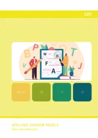 Omslag van het leerwerkboek voor 'Generieke vakken' met de titel 'Spelling zonder regels'
