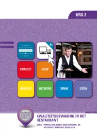Omslag van het leerwerkboek voor 'Mbo: Ondernemer horeca bakkerij' met de titel 'Kwaliteitsbewaking in het restaurant'