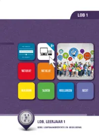 Omslag van het leerwerkboek voor 'Vmbo: Loopbaanoriëntatie- en begeleiding' met de titel 'Loopbaanoriëntatie en - begeleiding, leerjaar 1'