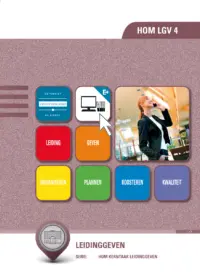 Omslag van het leerwerkboek voor 'Mbo: Ondernemer horeca bakkerij' met de titel 'Leidinggeven'