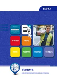 Omslag van het leerwerkboek voor 'Vmbo: Economie & ondernemen' met de titel 'Distributie'