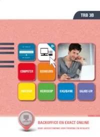 Omslag van het leerwerkboek voor 'Mbo: Travel, Leisure & Hospitality' met de titel 'Backoffice en exact online'